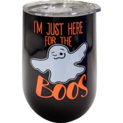 Spoontiques I'm Here Just For The Boos Wine Tumbler 16 Oz 1 Pk
