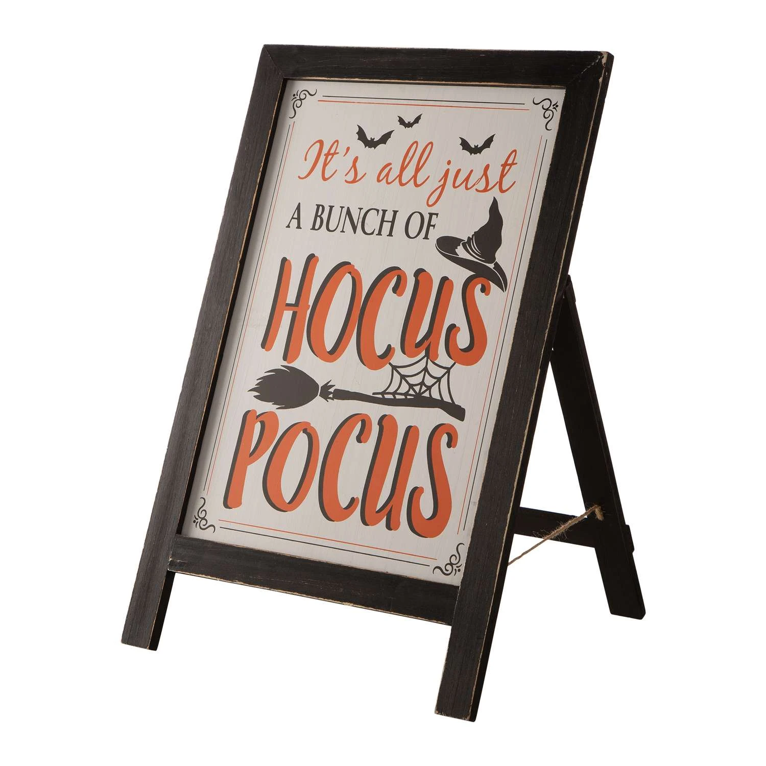 Glitzhome 42.05 In. Hocus Pocus Easel Sign Pathway Decor