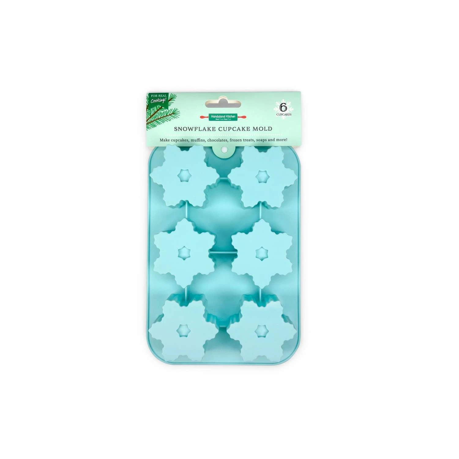 Handstand Kitchen Winter Wonderland Snowflake Cupcake Mold Silicone 1 Pk