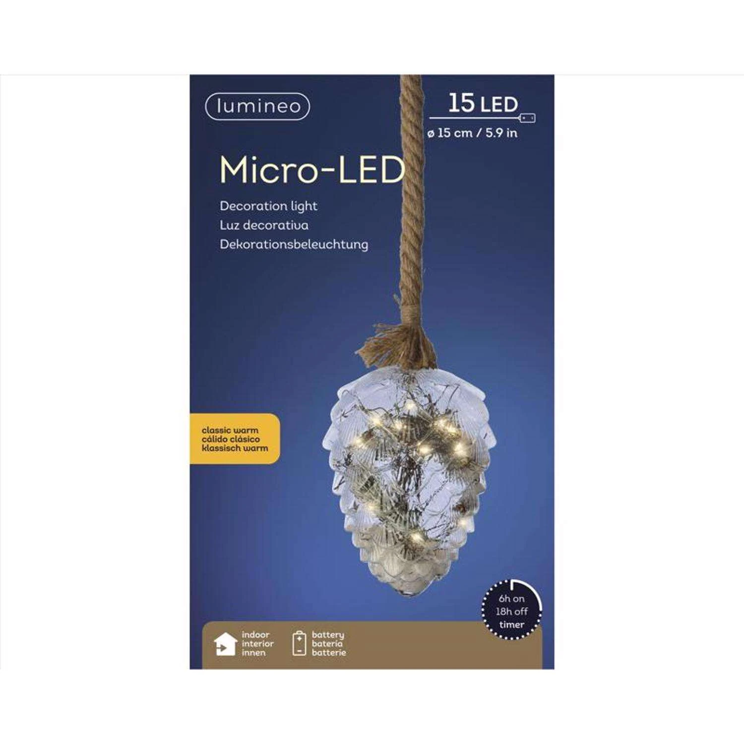Lumineo LED Micro Warm White 15 Ct Novelty Christmas Lights - Image 2