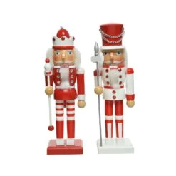 Decoris Red/White Nutcracker 10 In.