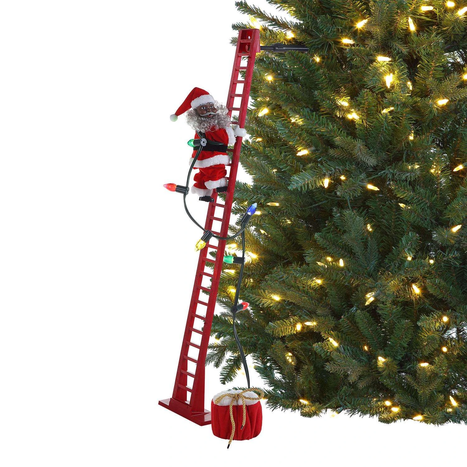 Mr. Christmas LED Super Climbing African American Santa Animated Decor 40 In. - Image 3
