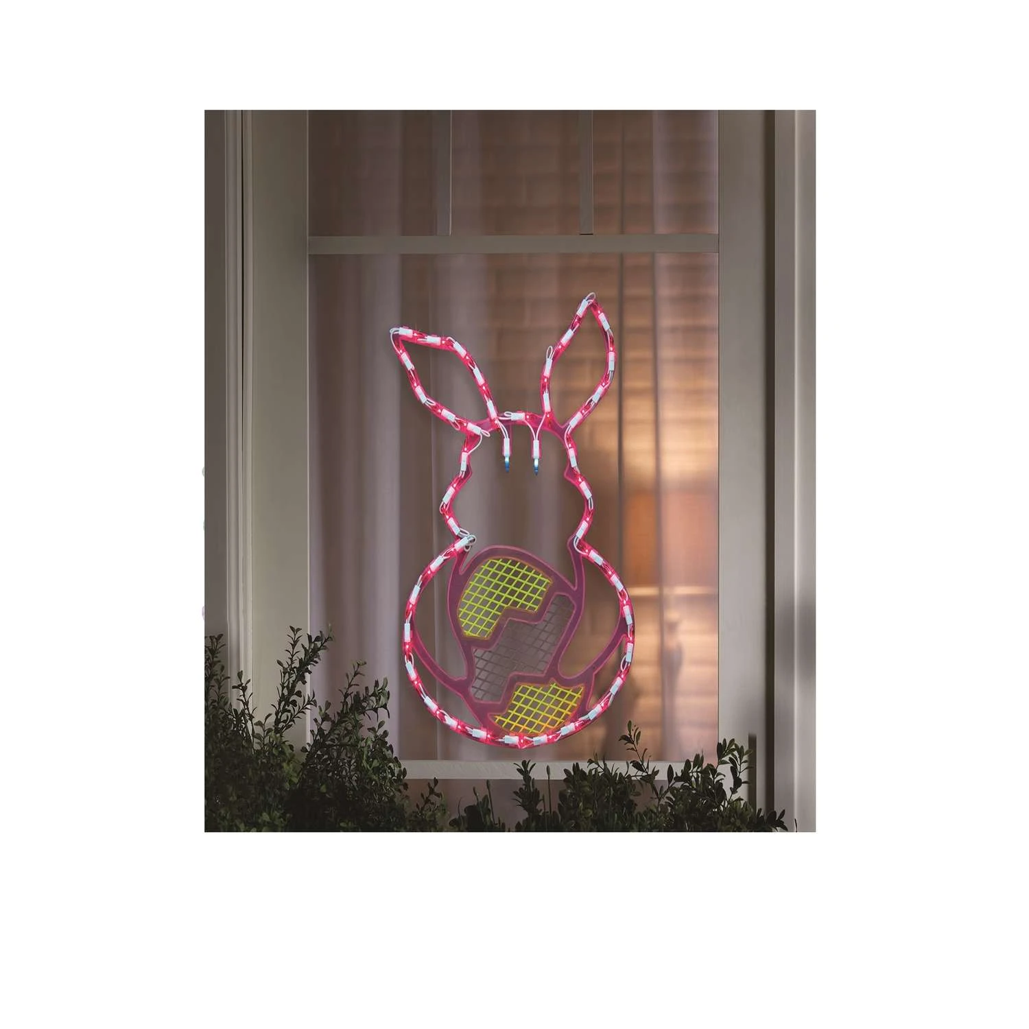 Impact Innovations Easter Lighted Bunny With Egg Plastic 1 Pk