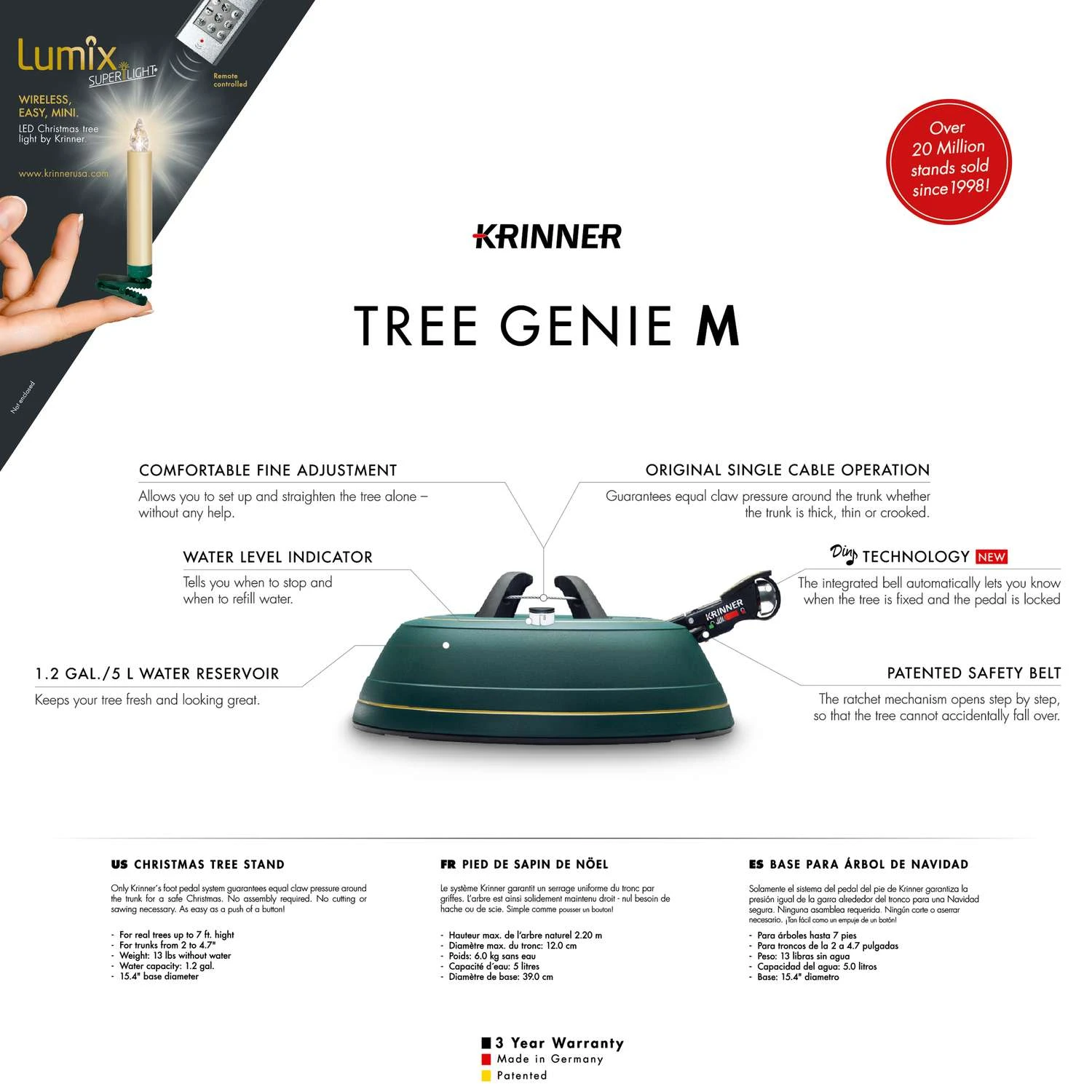 Krinner Tree Genie Medium Metal Real Christmas Tree Stand 7 Ft. - Image 4