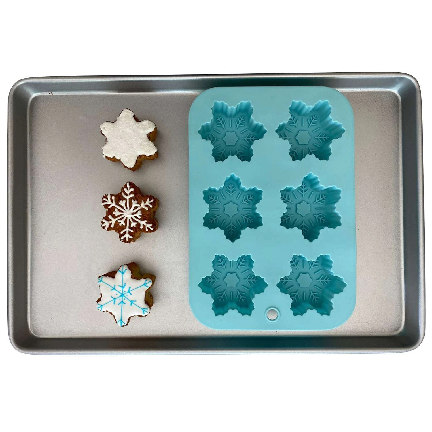 Handstand Kitchen Winter Wonderland Snowflake Cupcake Mold Silicone 1 Pk - Image 4