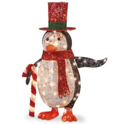 National Tree Company LED White Penguin 36 In. Yard Decor