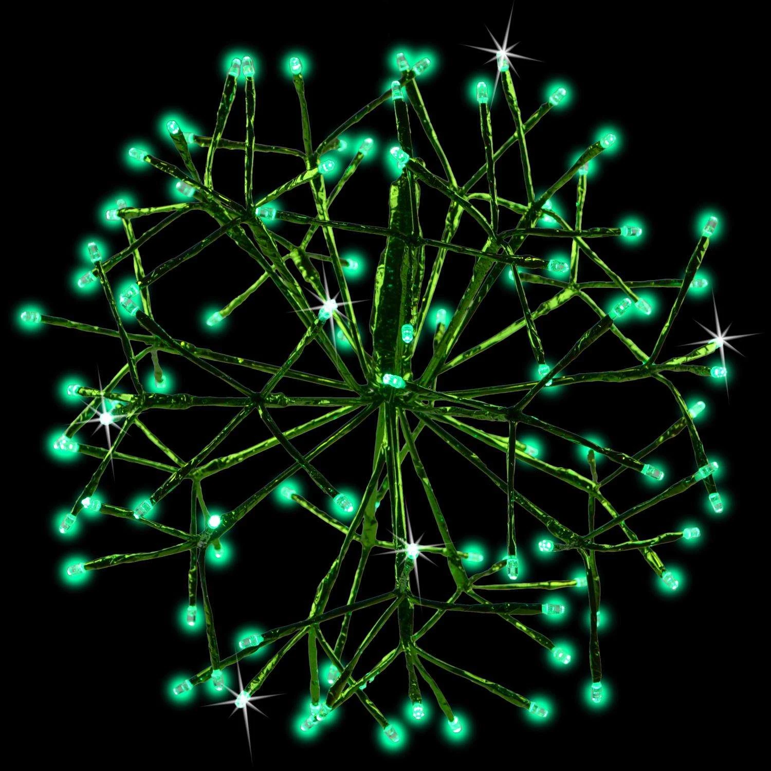 Celebrations Platinum LED Green Shimmer Sphere 16 In. Hanging Decor - Image 3