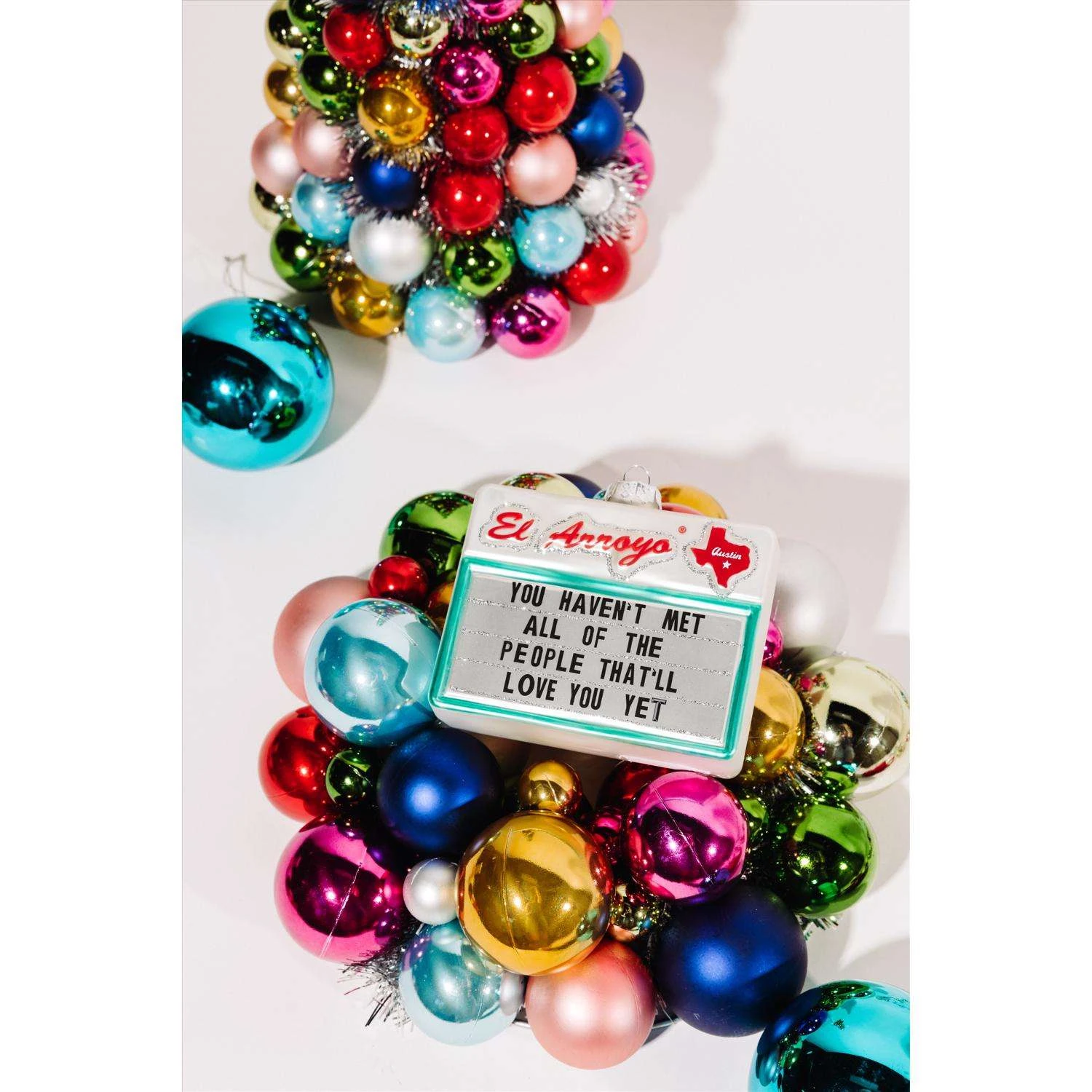 El Arroyo Multicolored Love You Ornament - Image 2