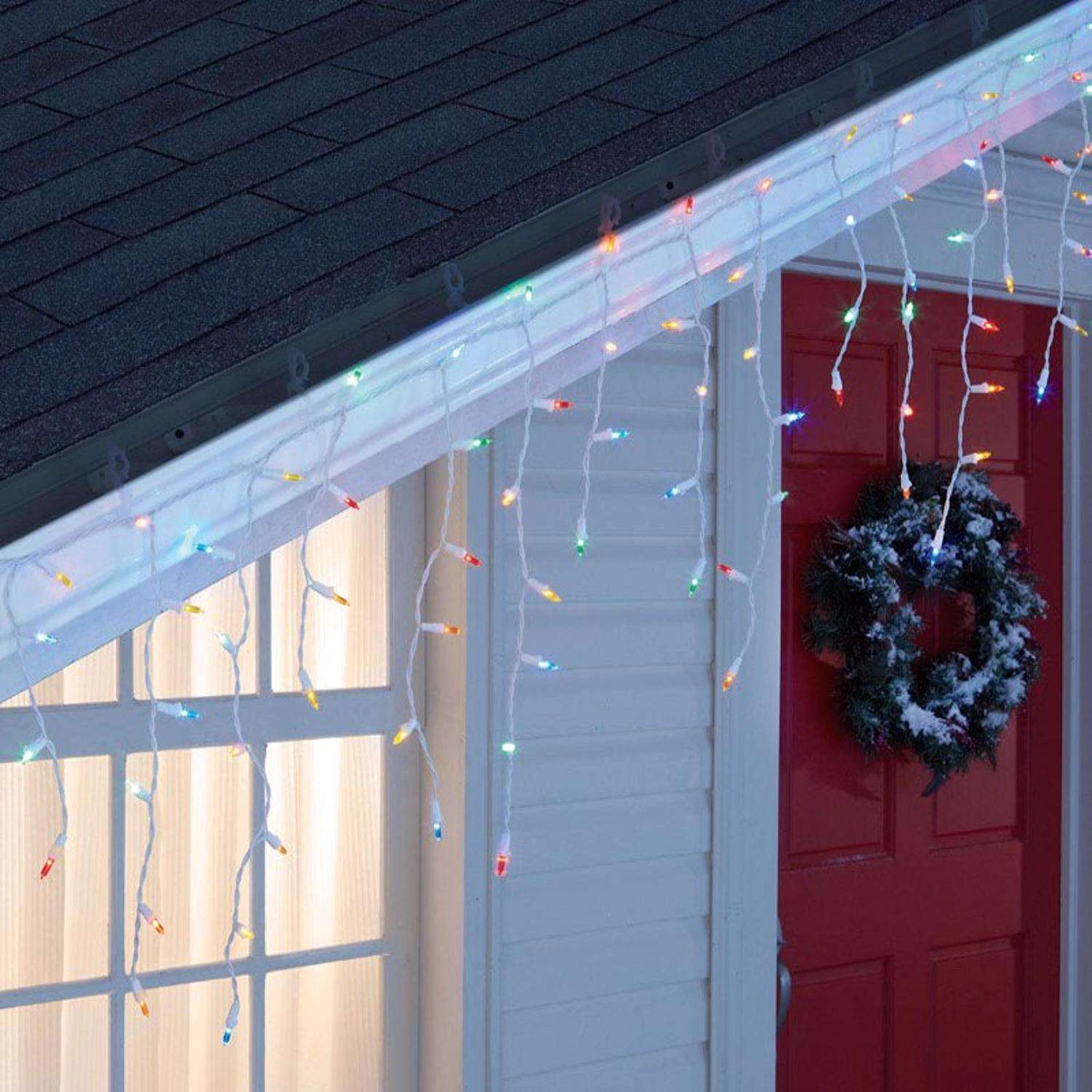 Celebrations LED Mini Multicolored 100 Ct Icicle Christmas Lights 5.67 Ft. - Image 3