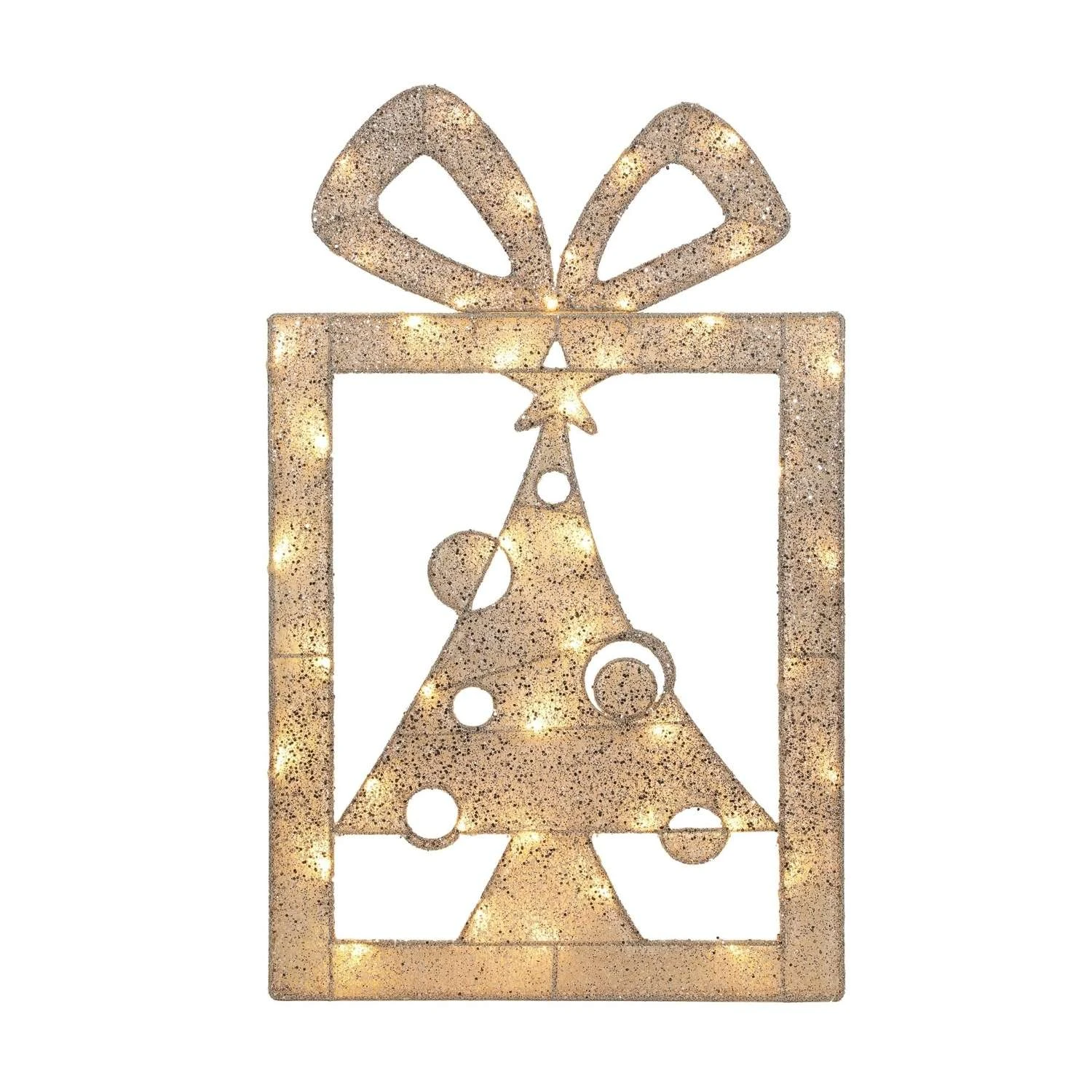 Celebrations LED Warm White Gift Box 3 Ft. Yard Decor