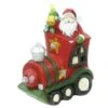 Alpine LED Multi Santa In Train 15 In. Yard Decor