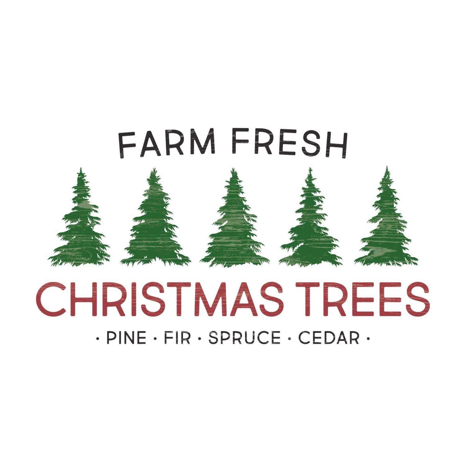 P Graham Dunn Multicolored Farm Fresh Christmas Trees Table Decor 17 In.