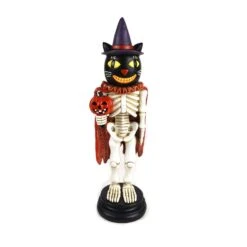 Touch Of Nature 14 In. Cat Triick Or Treater With Cape Halloween Decor