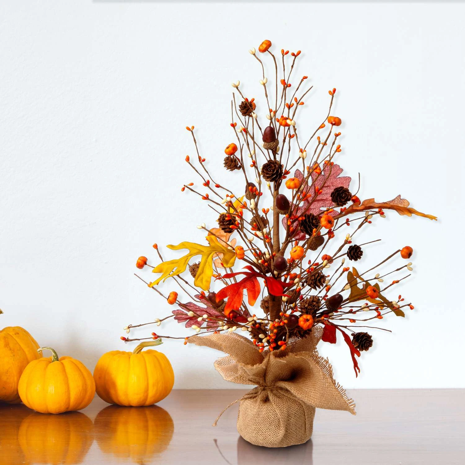 Glitzhome 20 In. Harvest Tree Tabletop Decor - Image 7