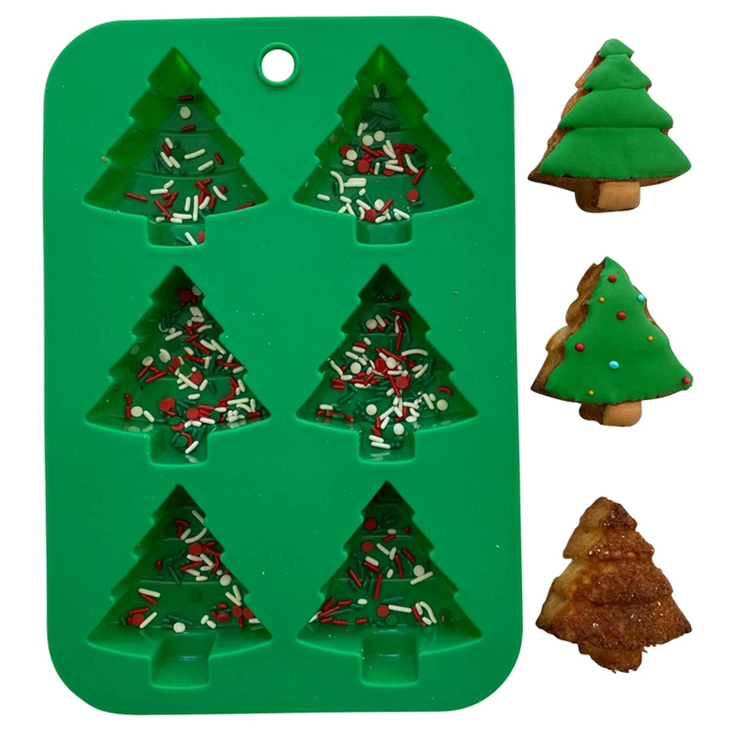 Handstand Kitchen Winter Wonderland Holiday Tree Cupcake Mold Silicone 1 Pk - Image 5