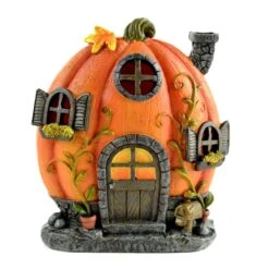 Touch Of Nature 6 In. LED Prelit Pumpkin House Halloween Decor