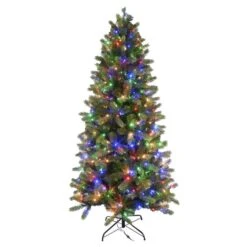 Celebrations 7 Ft. Full LED 450 Ct 1-2-Tree Cayce Pine Color Changing Christmas Tree