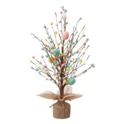 Glitzhome Easter Eggs Table Tree Form/Plastics/Plaster/Polyester 1 Pc