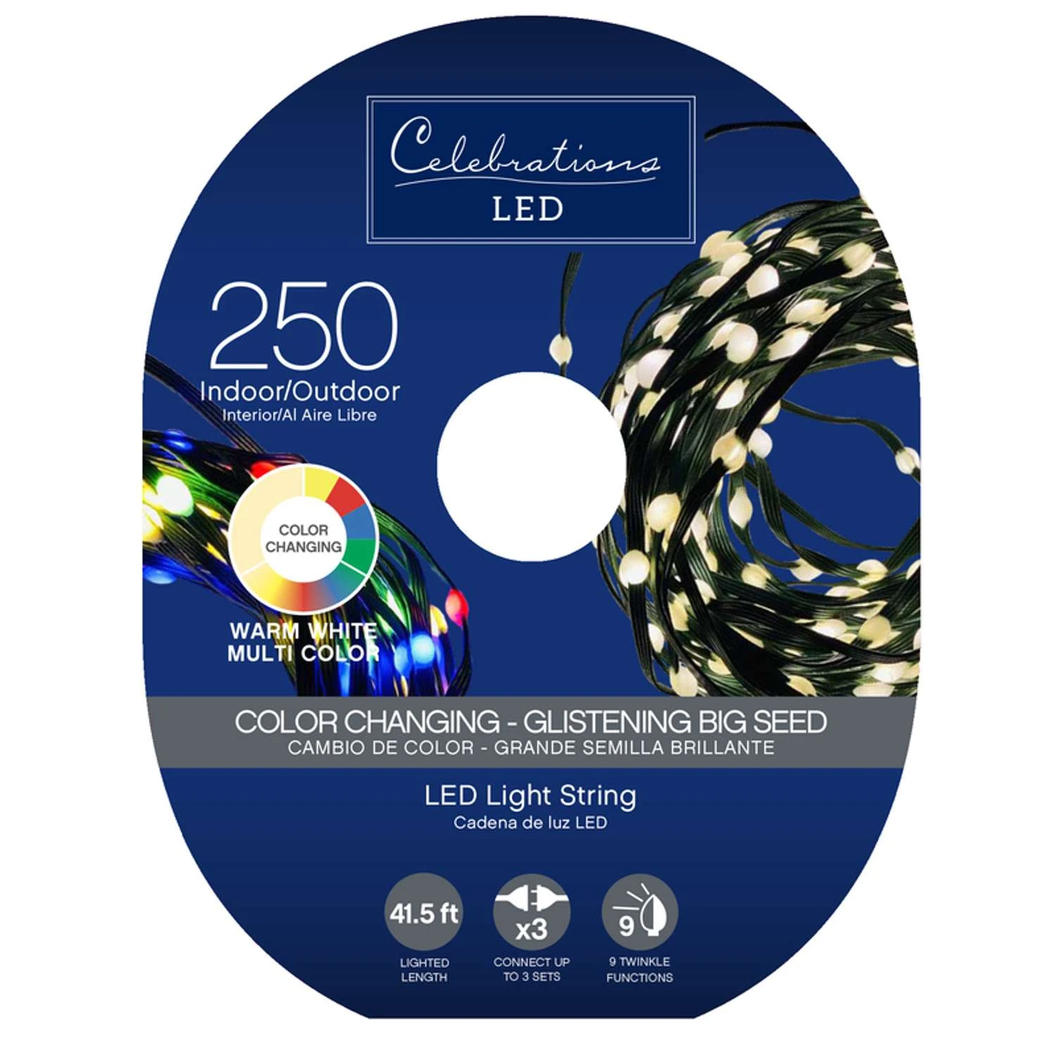 Celebrations LED Micro Dot/Fairy Multicolored 250 Ct String Christmas Lights 41.6 Ft.