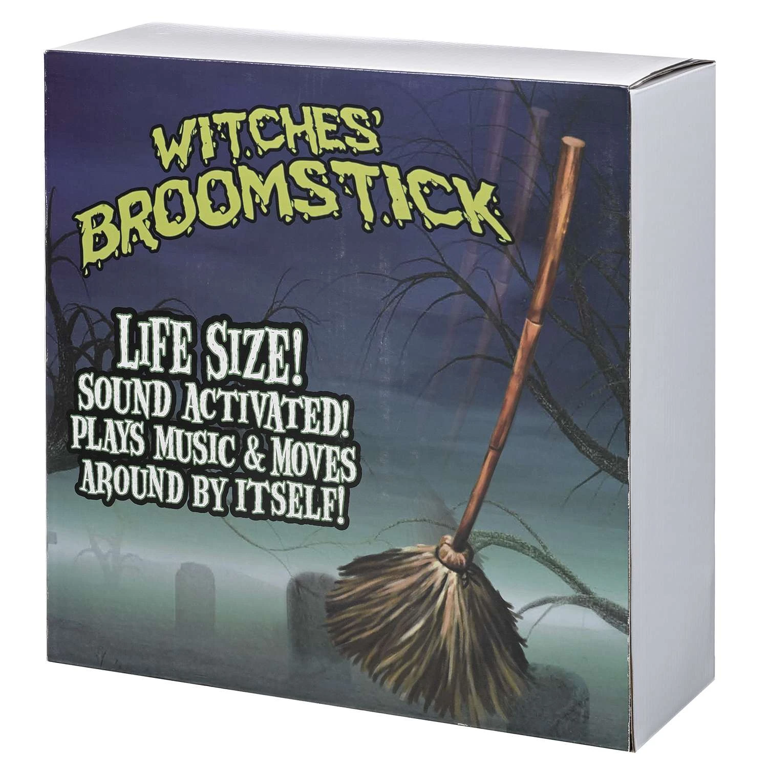 Roman Halloween Haunted Dancing Broom Plastic/Paper 1 Pk - Image 2