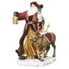 Roman Santa LED Multicolored Santa With Large Deer And Owl Figurine 19 In.