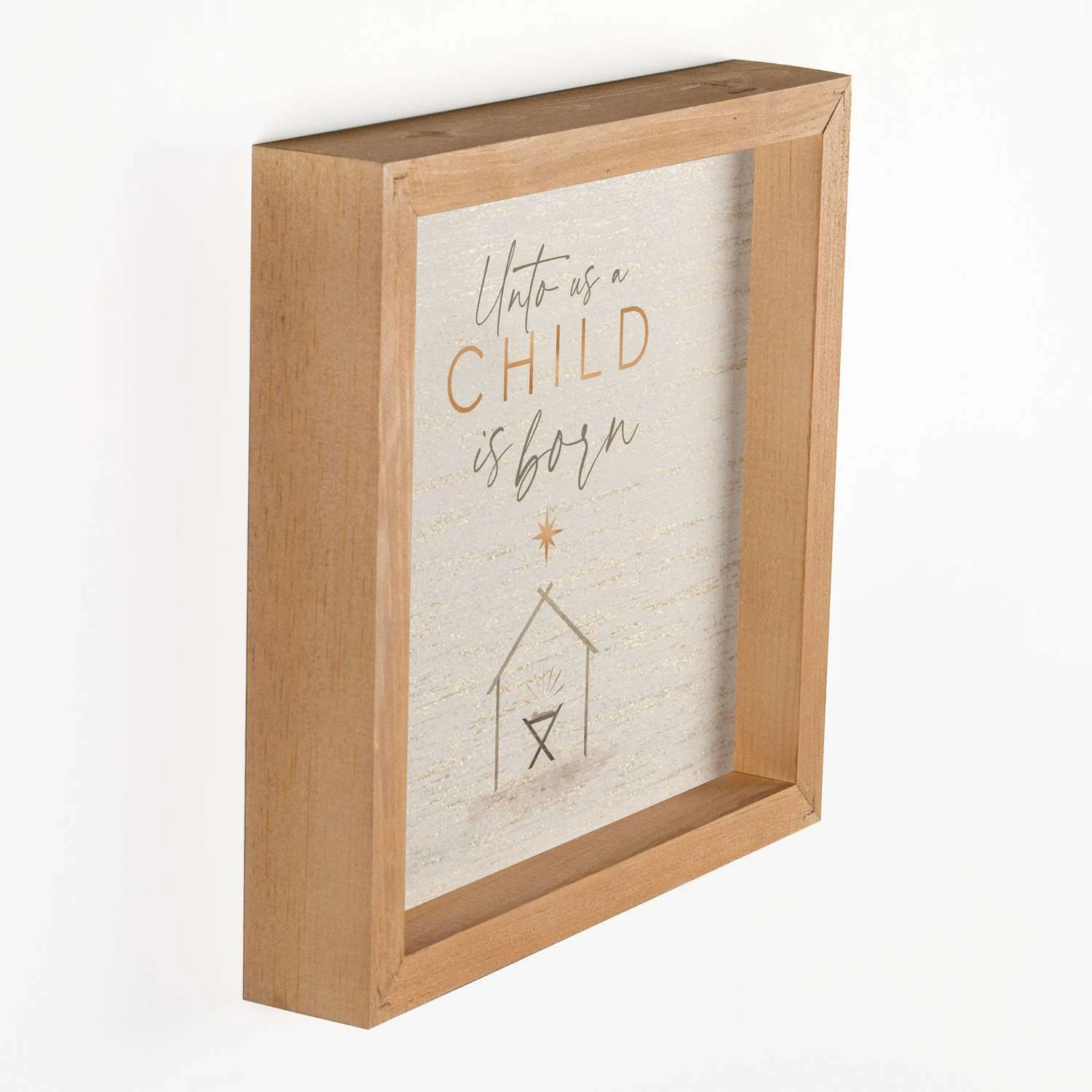 P Graham Dunn Multicolored Unto Us A Child Is Born Indoor Christmas Decor 11 In. - Image 3