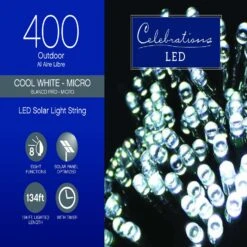 Celebrations LED Micro/5mm Cool White 400 Ct String Christmas Lights 134 Ft.