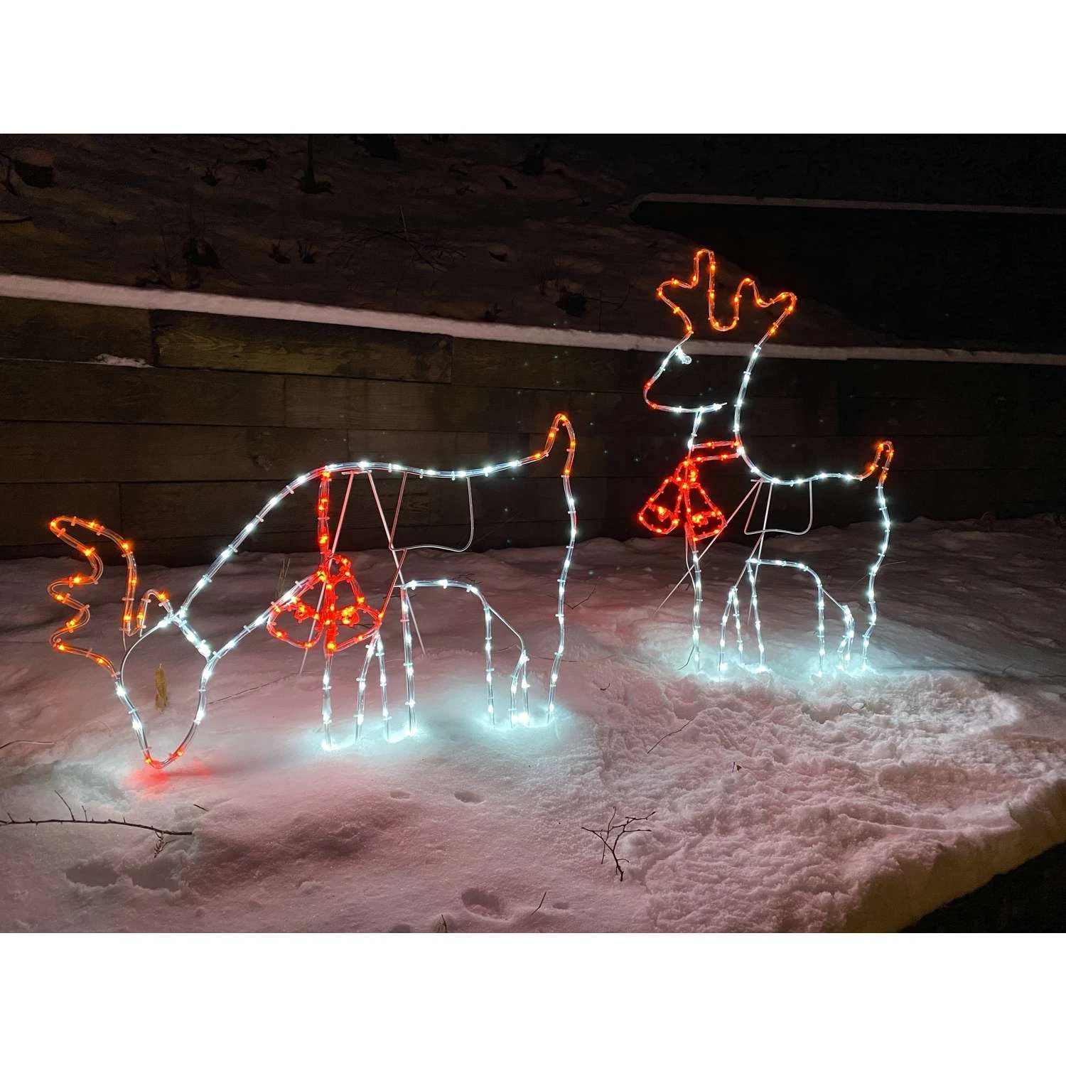 Celebrations LED Multi Feeding Reindeer 31 In. Yard Decor - Image 4