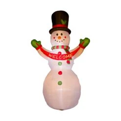 Glitzhome Snowman "Welcome" Banner 141.73 In. Inflatable