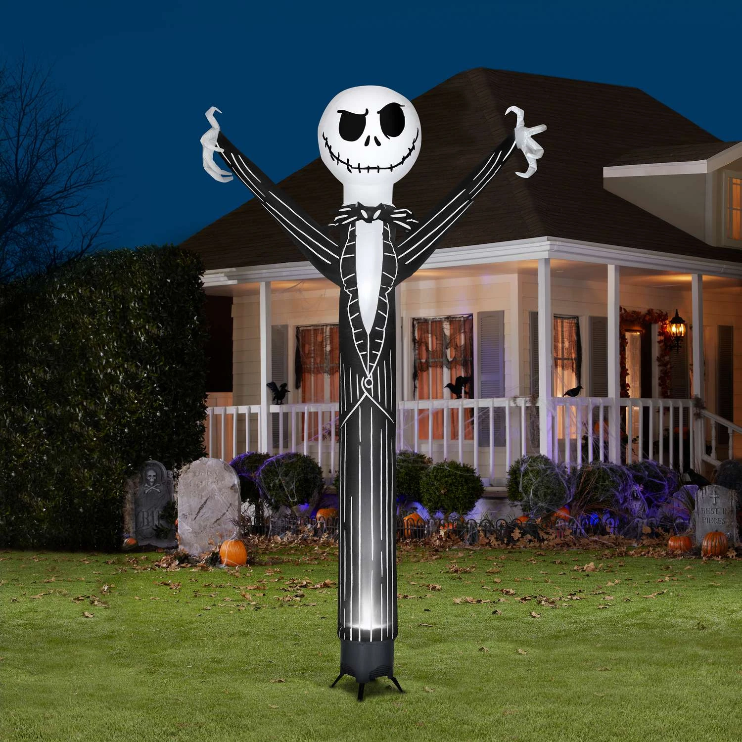 Gemmy Nightmare Before Christmas 12 Ft. LED Prelit Jack Skellington Jiggler Jack Inflatable - Image 2