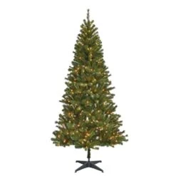 Celebrations 7-1/2 Ft. Slim LED 300 Lights Fir Tree Color Changing Christmas Tree