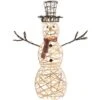 Sienna LED White 3D Wire Snowman 4 Ft. Yard Decor