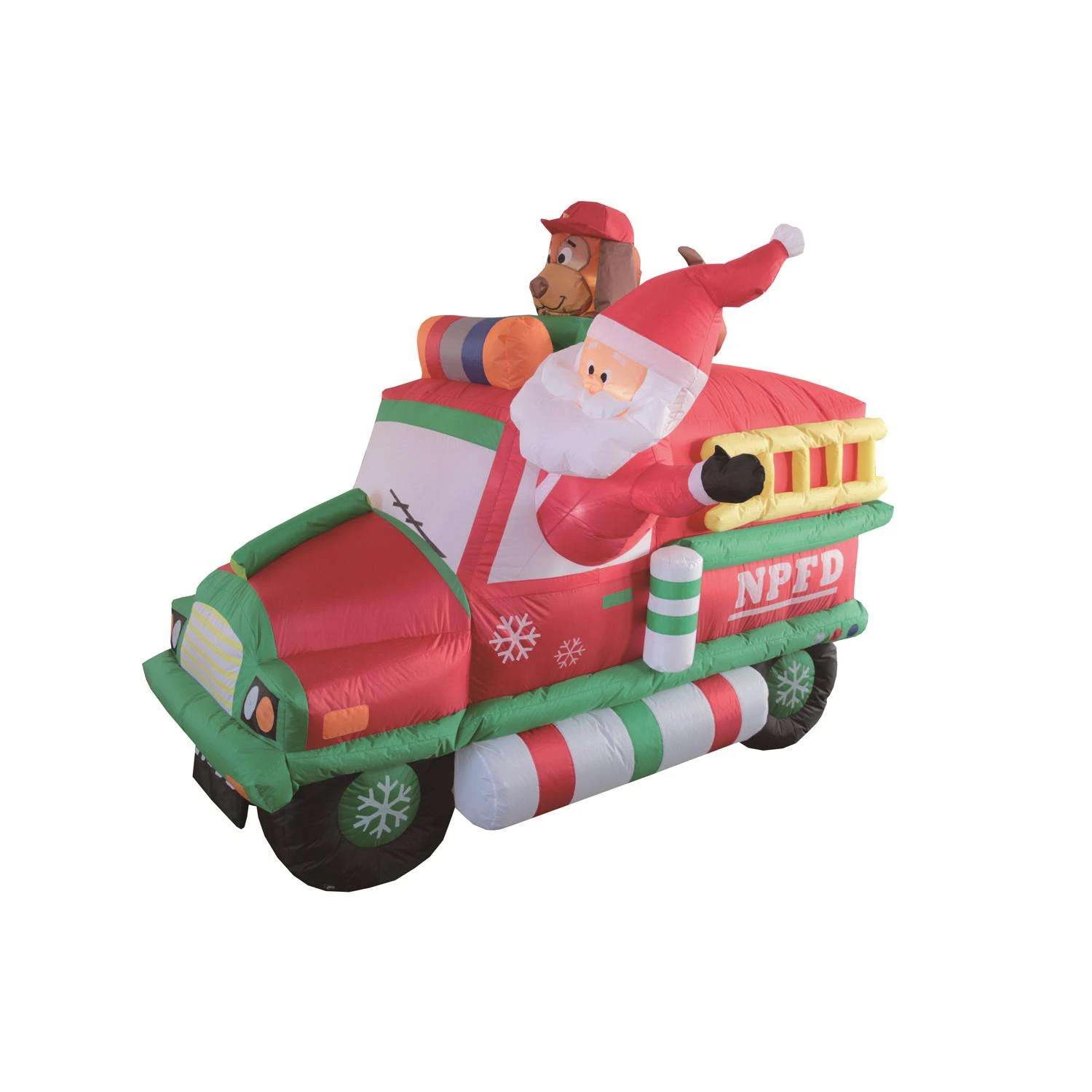 Celebrations Firetruck W/ Puppy 6.5 Ft. Inflatable - Image 3