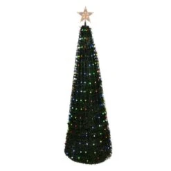 Celebrations 5 Ft. Slim LED 244 Ct RGB Pop-Up Tree Color Changing Christmas Tree