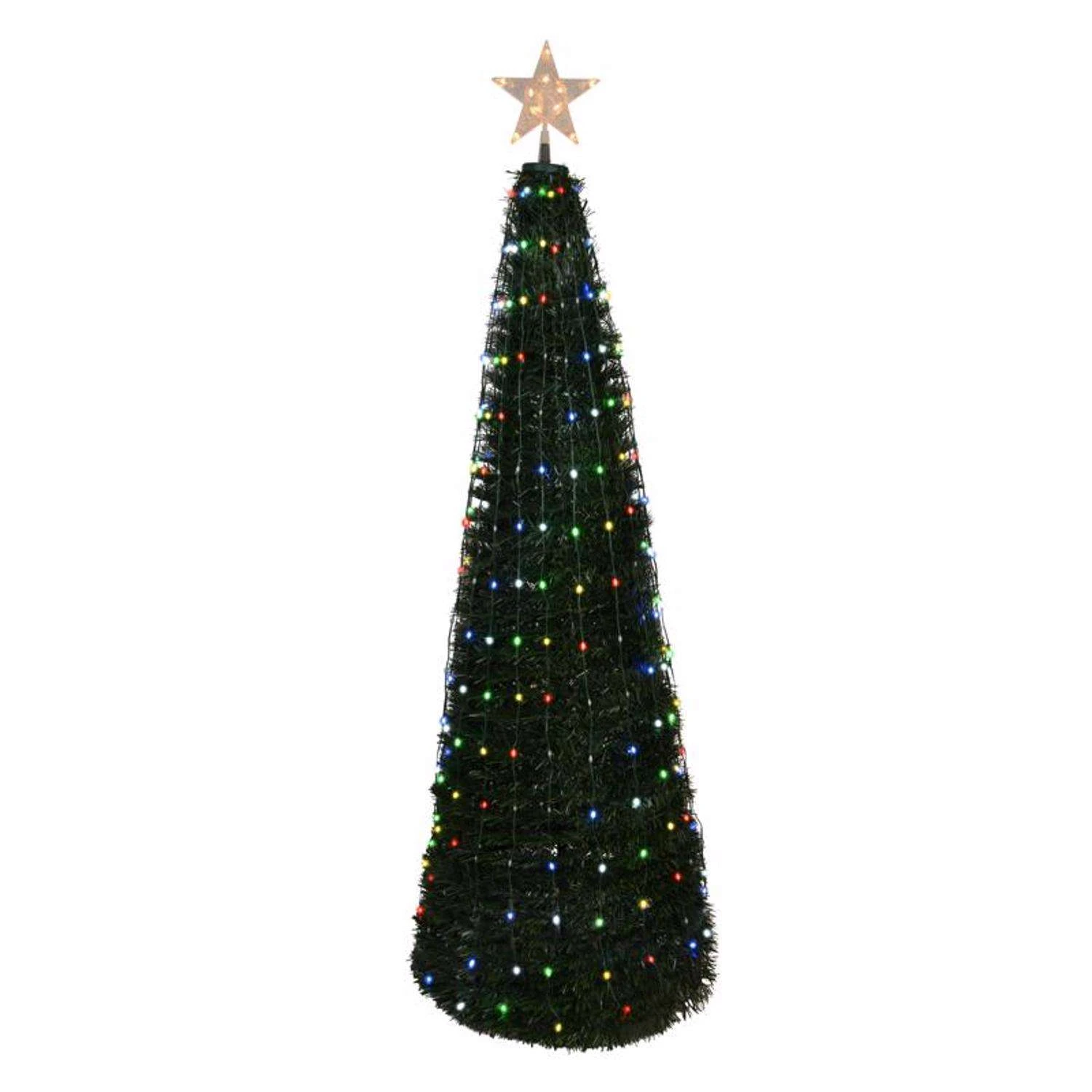Celebrations 5 Ft. Slim LED 244 Ct RGB Pop-Up Tree Color Changing Christmas Tree