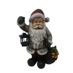 CTM Multicolored Santa With Lantern Figurine 20 In.