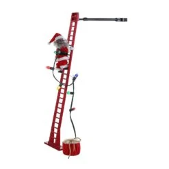 Mr. Christmas LED Super Climbing African American Santa Animated Decor 40 In.