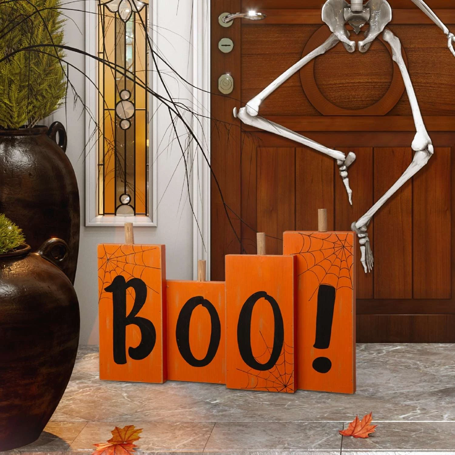 Glitzhome 13.66 In. BOO Fall Decor - Image 6