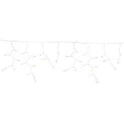 Celebrations Platinum LED T5 Warm White 100 Ct Icicle Christmas Lights 9.5 Ft.
