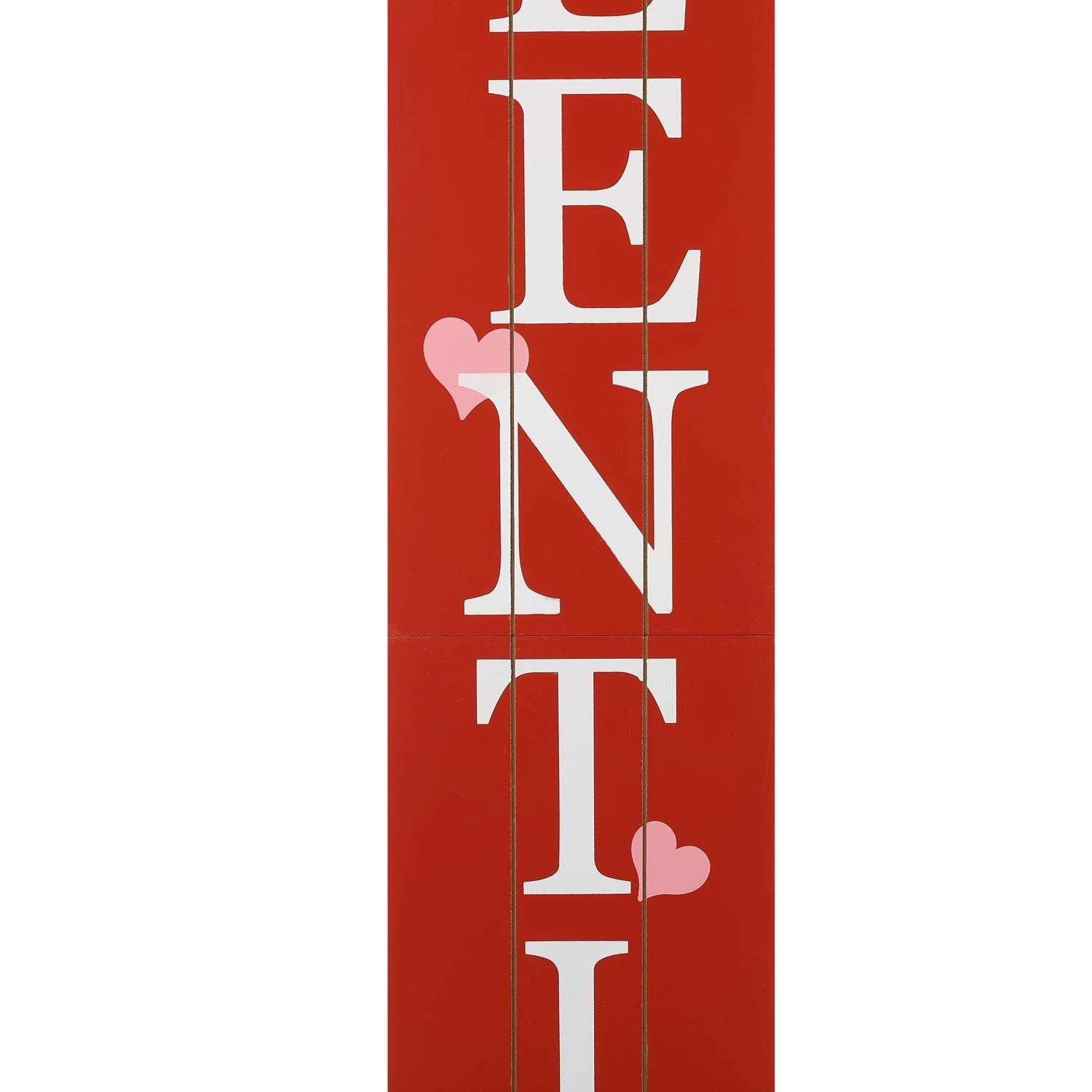 Glitzhome Happy Valentine's Day Porch Sign MDF Wood 1 Pc - Image 4