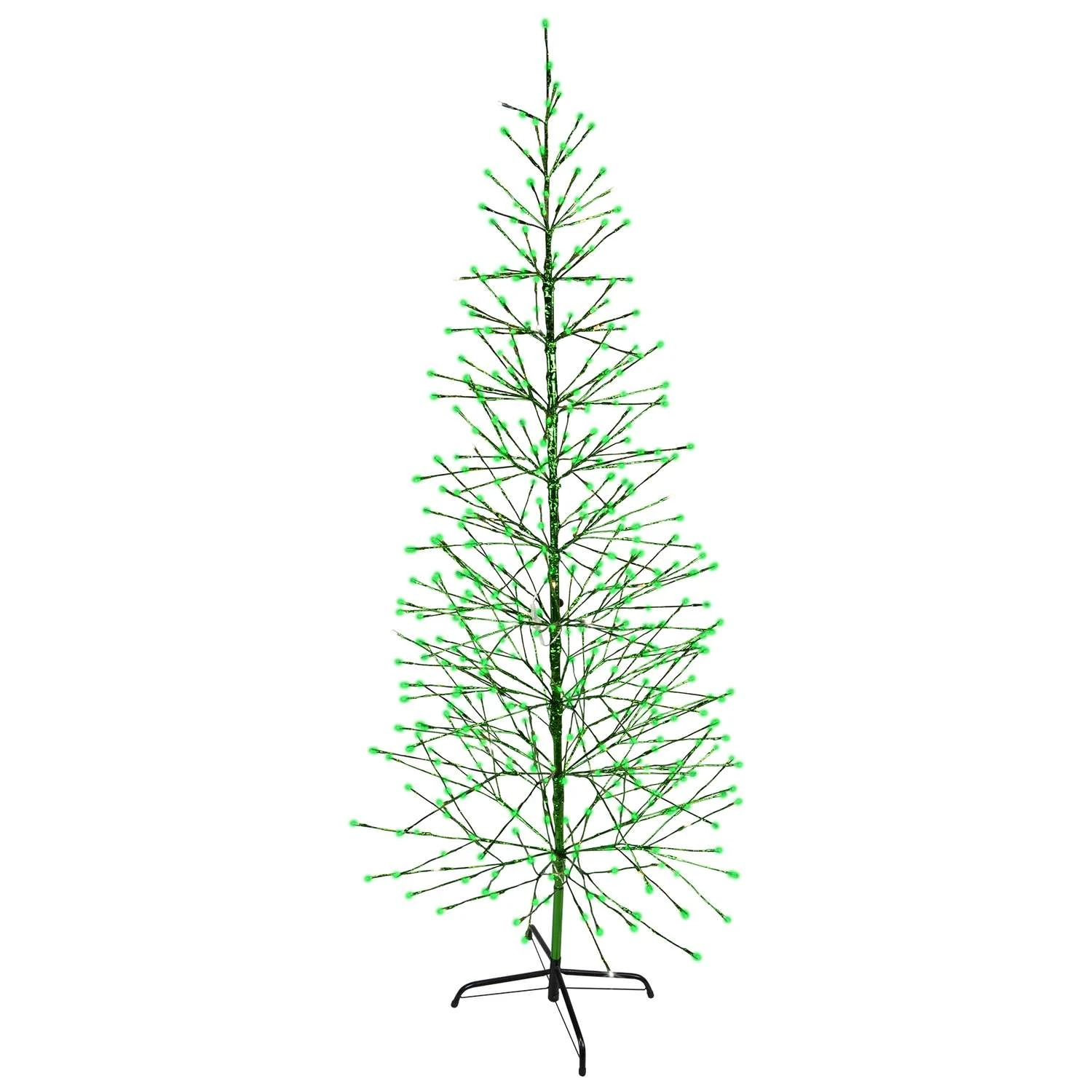 Holiday Bright Lights LED Green Twig Tree 78 In. Yard Decor