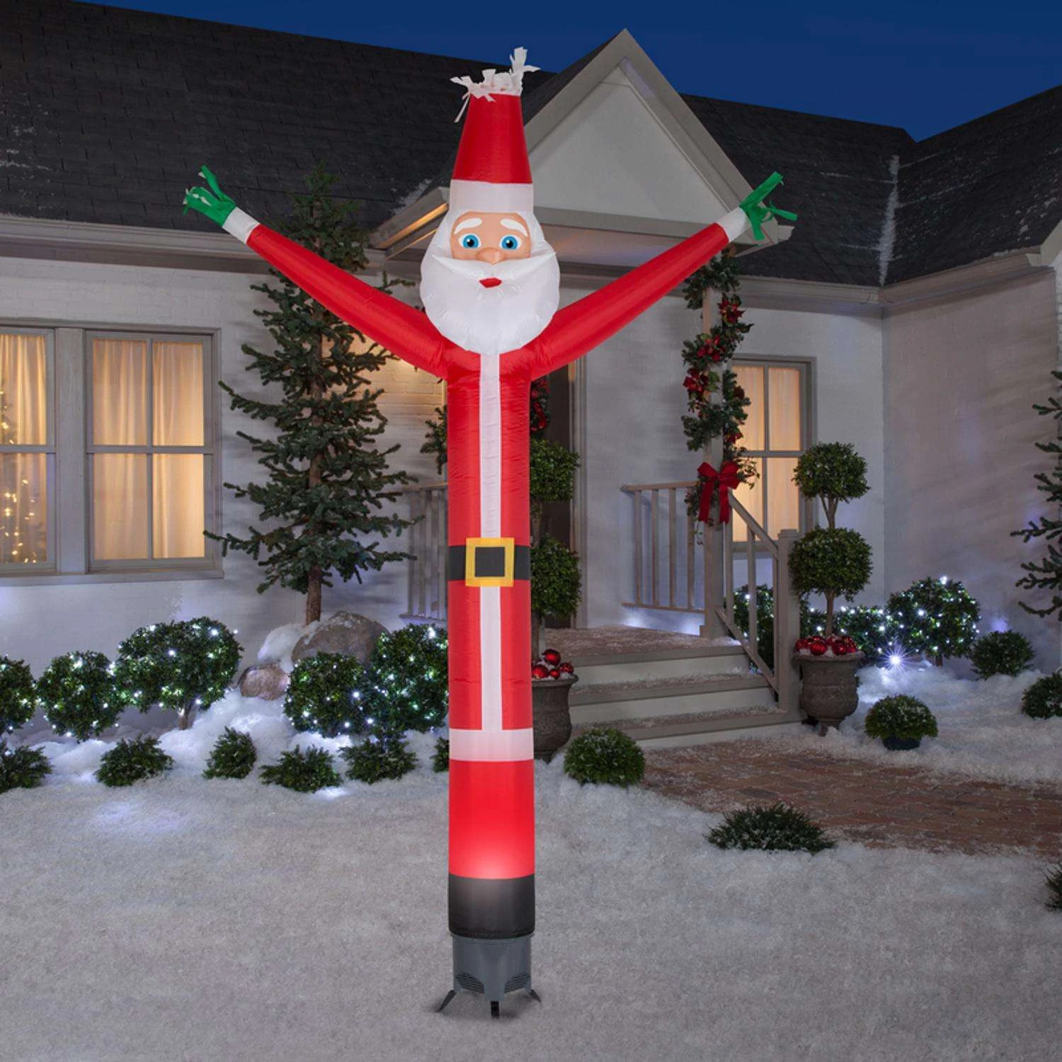 Gemmy Airblown LED Santa Jolly Jiggler 12 Ft. Inflatable - Image 2
