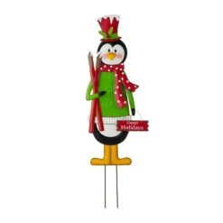 Glitzhome Penguin 36 In. Yard Stake