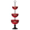 Sullivans Black/Gold/Red Three Tiered Indoor Christmas Decor 42.5 In.