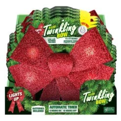 Magic Seasons LED Bow 17 In. Hanging Decor