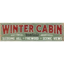 Open Road Brands Winter Cabin Sign 8 In.