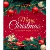 Celebrations Merry Christmas And Happy New Year 7 Ft. X 8 Ft. Garage Door Cover