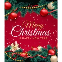Celebrations Merry Christmas And Happy New Year 7 Ft. X 8 Ft. Garage Door Cover