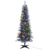 Celebrations 7 Ft. Pencil LED 250 Ct Vintage Color Changing Christmas Tree