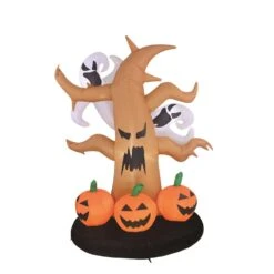 Celebrations 6 Ft. Prelit Ghost And Pumpkin Inflatable